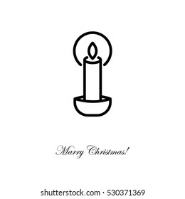Web line icon. Candle