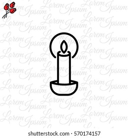 Web line icon. Candle
