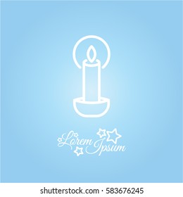 Web line icon. Candle