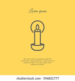 Web line icon. Candle