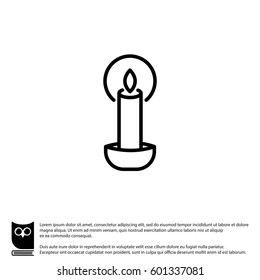 Web line icon. Candle