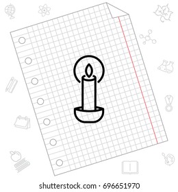 Web line icon. Candle