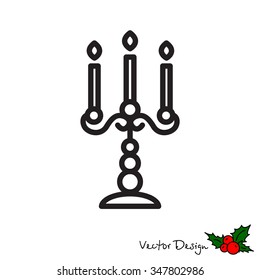Web line icon. Candlestick.