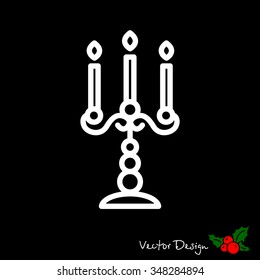 Web line icon. Candlestick.