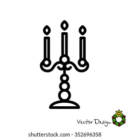 Web line icon. Candlestick.