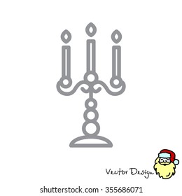Web line icon. Candlestick.