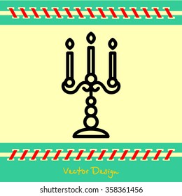 Web line icon. Candlestick.