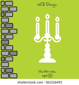 Web line icon. Candlestick.