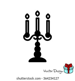 Web line icon. Candlestick.