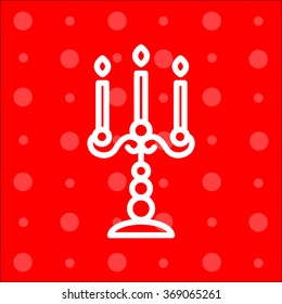 Web line icon. Candlestick.