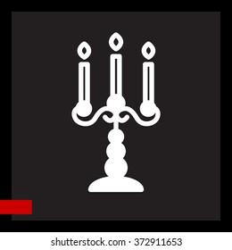Web line icon. Candlestick.