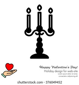 Web line icon. Candlestick.