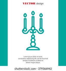 Web line icon. Candlestick.