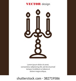 Web line icon. Candlestick.