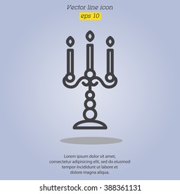 Web line icon. Candlestick.