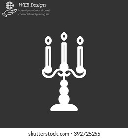 Web line icon. Candlestick.