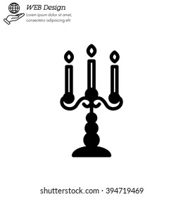 Web line icon. Candlestick.
