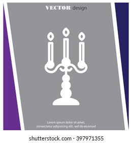 Web line icon. Candlestick.