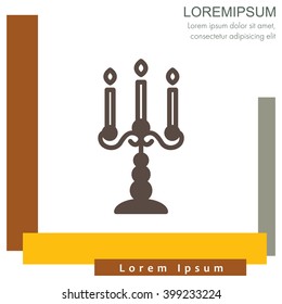 Web line icon. Candlestick.