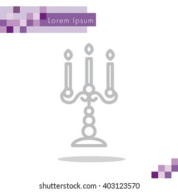 Web line icon. Candlestick.