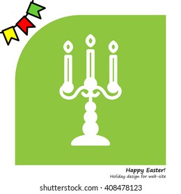 Web line icon. Candlestick.