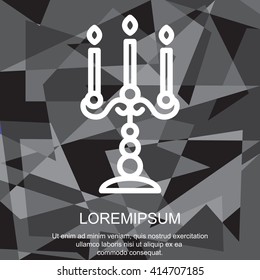 Web line icon. Candlestick.