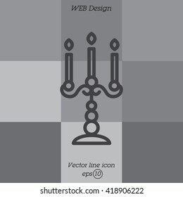 Web line icon. Candlestick.