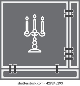 Web line icon. Candlestick.