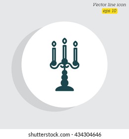 Web line icon. Candlestick.