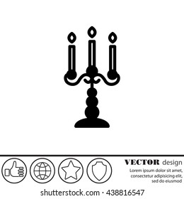 Web line icon. Candlestick.