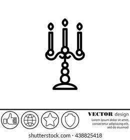 Web line icon. Candlestick.