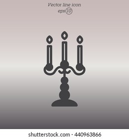 Web line icon. Candlestick.