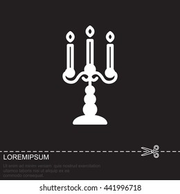 Web line icon. Candlestick.