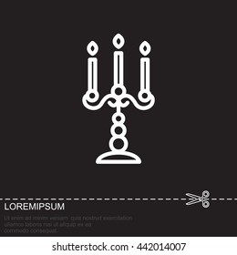 Web line icon. Candlestick.