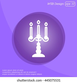 Web line icon. Candlestick.