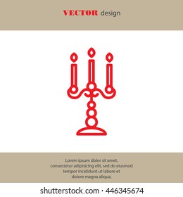 Web line icon. Candlestick.