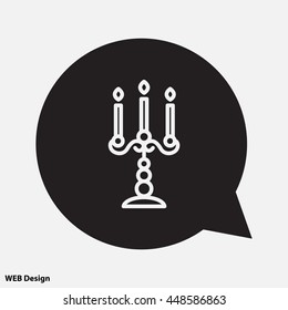 Web line icon. Candlestick.
