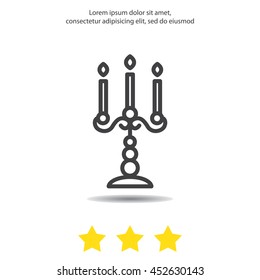 Web line icon. Candlestick.