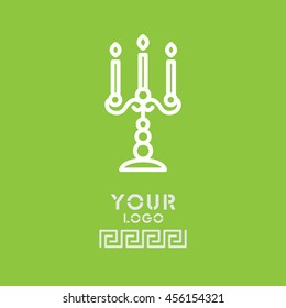 Web line icon. Candlestick.