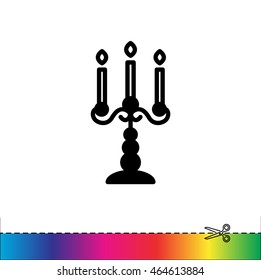Web line icon. Candlestick.