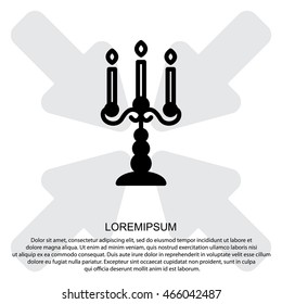 Web line icon. Candlestick.