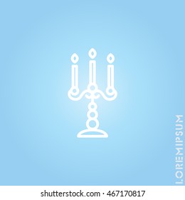 Web line icon. Candlestick.