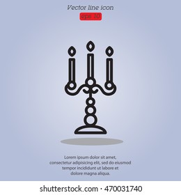 Web line icon. Candlestick.