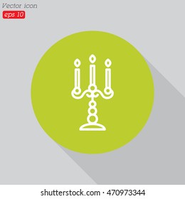 Web line icon. Candlestick.