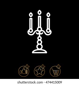 Web line icon. Candlestick.