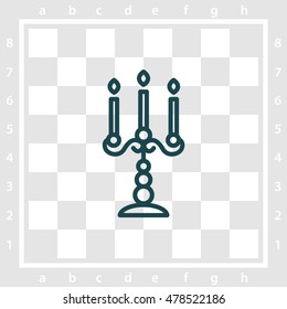 Web line icon. Candlestick.