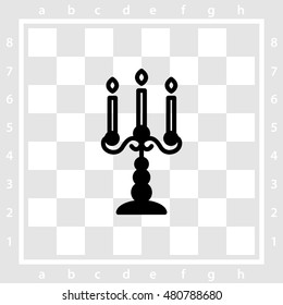 Web line icon. Candlestick.