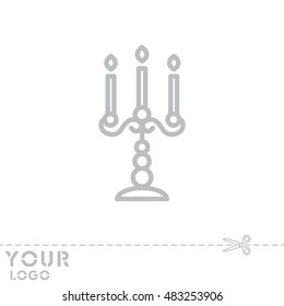 Web line icon. Candlestick.
