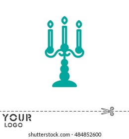 Web line icon. Candlestick.