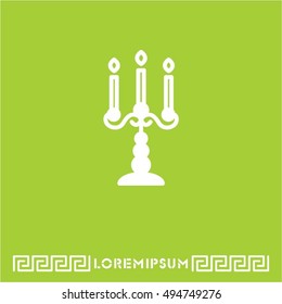 Web line icon. Candlestick.